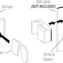 Basco ECPPDLX51BN framed sliding shower door parts, Brushed Nickel