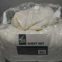 Sleep Philosophy Micro Fleece Sheets King Size Bed Set 4 Piece, Ivory