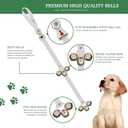 Caldwell's Pet Supply Co. Dog Potty Bells, Dog Door Bell, Bells To Go Outside, Potty Training Bell, Dogs Doorbell, Dogs Potty Doorbell, Ring To Go Pee, All Breed Puppy Training Tool - White (Set of 2)