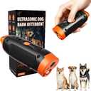 Dog Bark Deterrent Devices, 2X Ultrasonic Anti Barking Device for Dogs, 39 FT Range Outdoor Anti Barking Device for Dogs, 3-in-1 Training Modes with LED Flashlight, USB-C Rechargeable, Orange