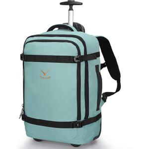 Hynes Eagle Rolling Backpack 42L Backpack with Wheels Airline Approved Carry on Luggage Laptop Travel Suitcase Bag for Women Men Mint Green