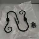New Shape Curtain HoldbacksScroll Hooks,Curtain Hooks,Tassel Hooks,Window Drapery holdbacks, Set of 2, Black Brushed Silver