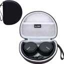 LTGEM Case Compatible with Sony MDR-ZX110 / MDRZX110AP / MDRZX110NC / MDR-ZX310AP ZX Series Wired On-Ear Headphones, Black+Grey(Case Only)