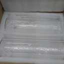 Hewory Glass Cylinder Ribbed Vases Set of 6, Tall Clear Vase for Centerpieces, Hurricane Candle Holders for Pillar or Floating Candles, Round Vases for Wedding Anniversary Events Home Table Decor