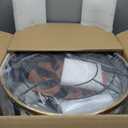 19" Farmhouse Fandelier Ceiling Fan with Light, Caged Bladeless Ceiling Fans with Lights and Remote, Modern Small Enclosed Ceiling Fans with Lights for Living Room, Bedroom, Black - ETL