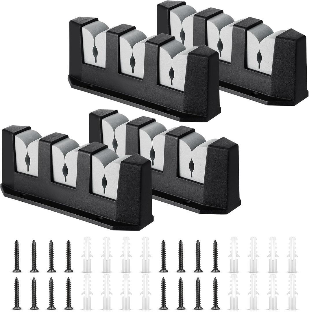 Sratte 4 Pcs Rod Holders for Fishing Boat Wall Mount Fishing Pole Holders Horizontal EVA Foam Garage Rod Rack Summer Boat Accessories for Men Gifts (7.8 Inch, Black Gray)