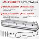 Driver Side Engine Valve Cover with Gasket FIT 1999-2010 Chevrolet Silverado Suburban Tahoe FIT GMC Sierra Yukon 4.8L 5.3L 6.0L Left Side 12570427