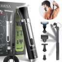 FERRISA 5-in-1 Back Shaver for Men, Electric Shavers for Men with Detachable and Extendable Long Handle, Mens Back Shaver with Travel Lock, Self-Service Body Hair Trimmer for Wet or Dry Shaving Black