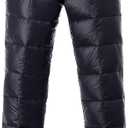 YEEFINE Women's Snow Pants Winter Warm Down Pants Insulated Utility Puffer Pants Ski Camping Trousers (Medium, Black)