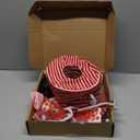 Ochine Christmas Tree Topper Hat Holiday Decoration Classic Black and White Checkered Derby Top Hat with Large Bow Decor Collapsible Xmas Hat Party Supplies Ornaments Home Decorations