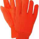 MAGID MultiMaster Double-Palm Canvas Gloves with Knit Wrist, 12 Pairs, Size 10/XL, Bright Orange
