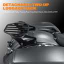 Black Detachable Two-Up Luggage Rack Motorcycle Rear Mounting Rack for Harley Touring Road King Street/Road/Electra Glide CVO Limited Custom 2009-2026
