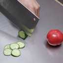 Stainless Steel Cutting Boards with Lip for Kitchen,Chopping Boards for Countertop,Large Metal Cutting Board over Sink Suitable for Meat, Fruits,Vegetables,Bread,Cake,Pasta,Noodle,and Pizza19.7*15.7