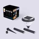 Solar Powered Outdoor Path Light, Warm White Light 3000K, Auto ON/Off, Adjustable Height 27in/19in (70cm/50cm), IP65 Waterproof for Garden, Yard & Driveway, Die-Casting Aluminium, 1 Pack.