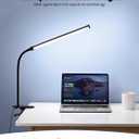 2 Pack LED Desk Lamp with Clamp,Eye-Friendly Clip on Lights for Home Office Study Reading,3 Modes 10 Brightness,Long Flexible Goose-Neck,Swing Arm Architect Task Table Lamps USB Usage