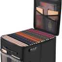 Fireproof File Cabinet with Lock, Fireproof Document Organizer Collapsible File Box Filing Cabinet with Handle for Letter Legal Folder Certifications (Black)