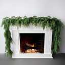 Artificial 9Ft Norfolk Pine Garlands, Real Touch Christmas Winter Pine Garland, Thick Deluxe Faux Green Greenery Garland for Table, Fireplace, Stairs, Mantle, Indoor Outdoor Christmas Decorations