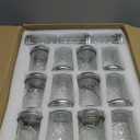 Mason Jars 8 oz with Airtight Lids, 30Pack Glass Regular Mouth Canning Jars, Small Quilted Crystal Jars for Storing Honey,Jelly, Overnight Oats,Jam