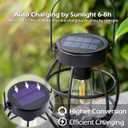 LeiDrail Solar Lanterns Outdoor 4 Pack, Hanging Waterproof Metal Lantern Dual LED Warm White, Auto On/Off Garden Patio Yard Porch Pathway Table Decor, Solar Powered Gift for Women
