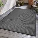 Adiva Rugs Outdoor Indoor Area Rug, Weather Resistant, Easy to Clean, Stain Resistant Floor Mat for Dining Room, Backyard, Deck, Patio (Pebble Weiss, 5' x 7')