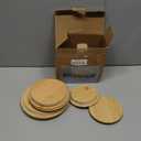 Replacement Wooden Lids for Pyrex, Anchor Hocking Glass Containers 7200 * 2 7201-PC*2 7402-PC*2, Bamboo Lids for Pyrex 2Cup 4Cup 7Cup Glass Bowls, Bowl Covers 6 Pack