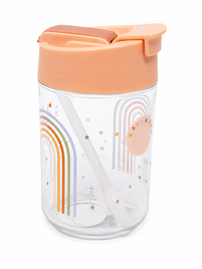 Plastic Sipper & Straw "Rainbow" Edition