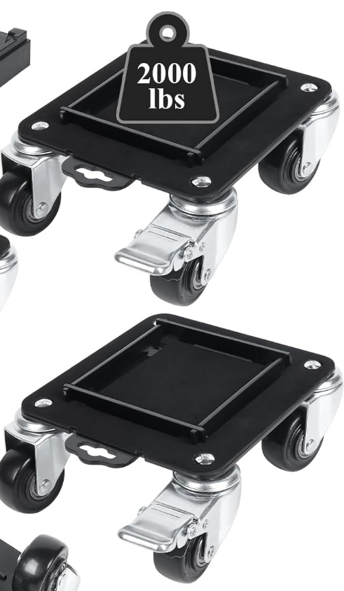 Furniture Movers with 2 Wheels,Heavy Duty Furniture Lift Mover Tool Set with 2000 lbs Load Capacity, Easy Sliders Dolly with Removable Side Guards&Brake, for Moving Appliance,Sofa etc