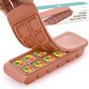 0.7 oz/12 Sections Silicone Ice Cube Freezer Tray with Lid, 100% Food-Grade Platinum Silicone,Leak Resistance & Dishwasher Safe for Baby Food Prep,Breast Milk,Purees - Korean Made, Indie Pink