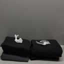 ESMING Front Bench Seat Cover with Molded Headrests for Ford F150 F250 F350 1992 1993 1994 1995 1996 1997 1998 Heavy-Duty Oxford Fabric No Center Armrest Washable Truck Seat Protector - Black