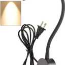 Black Reading Lamps LED Wall Mounted Study Reading Light for Bed Headboard Gooseneck US Plug Corded-Electric Sconce Lamp Spot LED AC85-265V(3000K Warm White)