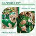 2-Pack st Patricks Day Dog Shirt Irish Holiday Green Dog Shirts with Shamrock Patterns Pet Saint Patricks Clover Clothes Outfit Sleeveless T-Shirt for Small Medium Large Dogs L