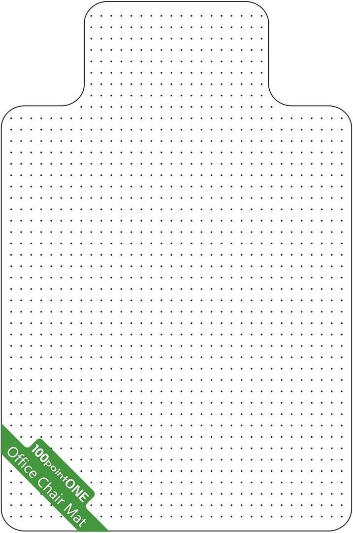 Office Chair Mat for Carpet - Clear Thick Desk Chair Mat for Carpet Plastic Floor Mats for Rolling Work and Gaming Chairs with Studs for Low Pile, Flat and No Carpeted Floors (30" X 48" with Lip)
