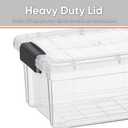 Superio Clear Storage Bins with Lids, Stackable Storage Box with Latches and Handles, Extra Small, 4 Pack 3 Quart