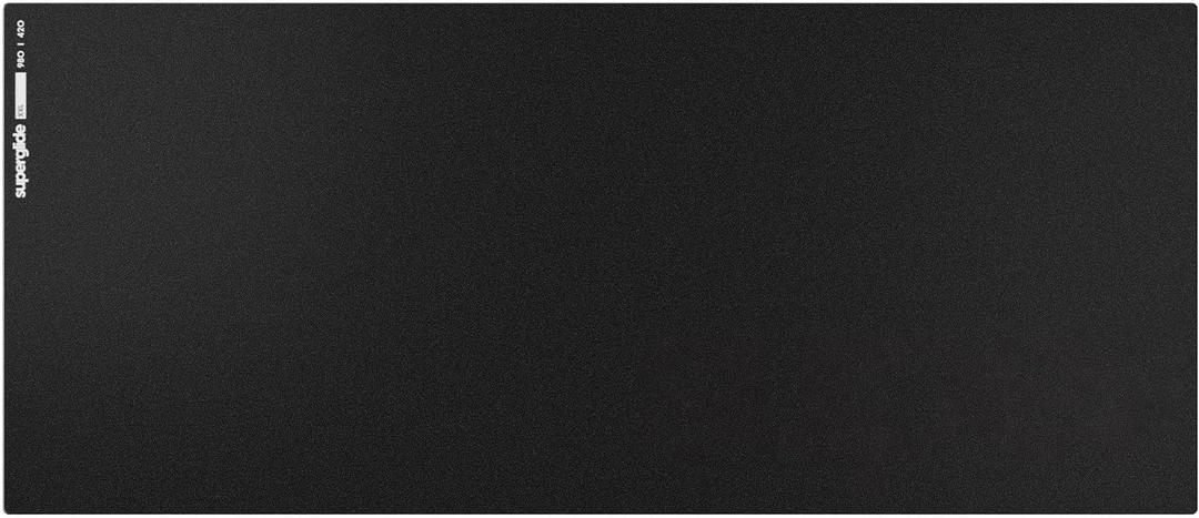 Pulsar - Superglide Premium Glass Mouse Pad XXL ALUMINO-Silicate Glass Surface Anti-Slip Fully Molded high-Density Silicone Rubber 38.5in x 16.5in (XXL, Black), 16.5L x 38.5W inches