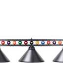 Wellmet 3 Light Billiard Pool Table Lights, 59" Pool Table Lighting for 7'-8' Table, Modern Kitchen Island Pendant Light with Matte Metal Shade, Billiard Light Fixture for Pool Table, Game Room (Black)
