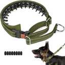 Mayerzon Martingale No Pull Collar for Medium Large Dogs German Shepherd Doberman Pitbull, Patented Anti Pull Correction Dog Collar for Safety Walking Training, Reflective, Adjustable(M/L, Army Green) (Medium/Large,2.5mm,17.75-21"Neck)