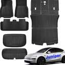 SUPER LINER Tesla Model Y Juniper Floor Mats 2025 2026 | Custom Fit All-Weather 7-Piece Set TPE Material | Model Y Juniper Back Seat Protector, Cargo Liner, Trunk & Interior Accessories