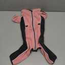 Fleece Dog Coat for Small Medium Dog,Pullover Pajamas Jumpsuit Bodysuit Puppy Coats with Legs, Pet Windproof Warm Cold Weather Jacket Full Body Vest Cozy Snowsuit Outfit Clothes (Pink, L)