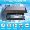 13" x 13" Chimney Caps Fireplace Chimney Cover for Outside Flue Tile Clay, Chimney Flue Cover Chimney Vent Cap with Screen Hood Plate,Galvanized Steel Chimney Rain Cap Roof Rain Guard Top Protector