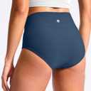 G Gradual Women's High Waisted Bikini Bottoms Tummy Control Swim Bottom (Blue, L)