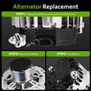 New Alternator Compatible with L4 2.5L Nissan 2007-2012 Altima, 2007-2012 Sentra, 2011-2013 Rogue, 2014 2015 Rogue Select, Replacement for 11258, 23100-JA02A, TG12C032, AVA0074, TG12S217, 11258N