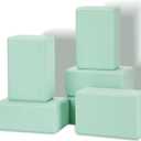 Wettarn 6 Pack EVA Yoga Blocks Bulk, Non Slip Pilates Brick Foam Yoga Blocks, Lightweight, Yoga Props Supportive for Pilates Stretching Meditation, Women Men Beginners, Accessories, 9.06"L x 5.91"W x 3.94"Th