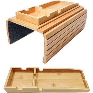 Couch Cup Holder | Couch Caddy with Detachable Couch Cup Holder Tray | Anti-Slip Foldable Sofa Table Tray - Cup Holder Tray for Drinks Cup Cellphone Remote Snacks