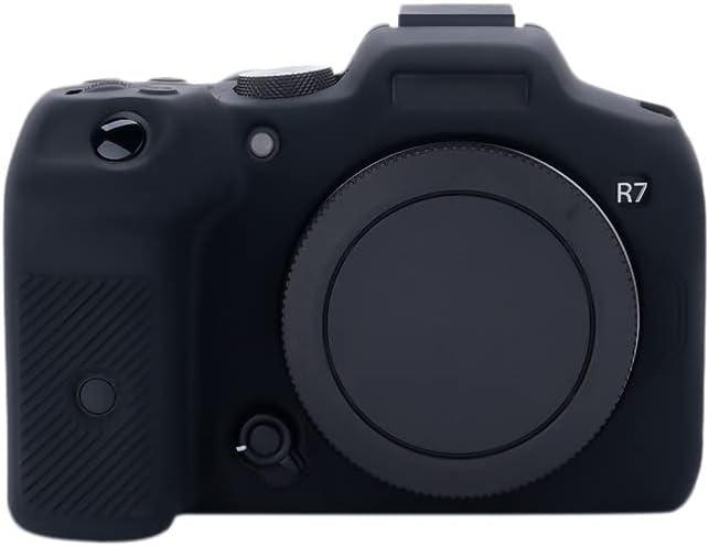 Rieibi EOS R7 Camera Case, Silicone Case for Canon eos r7 Digital Camera, Protective Cover Silicone for Canon r7 - Black