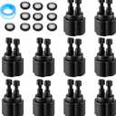 10 Pack 1/4" Drip Irrigation Manifold, 2 Port Sprinkler Adapter for 1/2" Sprinkler Riser, Built-in Filter for Stable Water Flow, Drip Irrigation Parts for Lawn & Garden Watering Systems