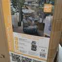 Alpine Corporation | 40" 4-Tier Rock Floor Fountain with Cascading Water & White LED Lights, Tranquil Outdoor Water Feature for Garden, Patio, Yard & Deck, Light Gray, 23"L x 18"W x 40"H