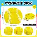 Resurhang 60 Pcs Softball Treat Bags Candy Zipper Cute Softball Food Goodie Gifts Bags Resealable Sport Themed Snack Candy Containers for Sport Birthday Baby Shower Supplies