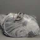 Kertnic Luxurious Bed Canopy for Girls & Adults - Double Layer Princess Canopy with Lace, Round Dome Mosquito Netting for Queen/King Bed Tent (New Gray)