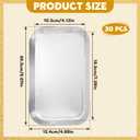 8" x 4.8" Silver Paper Plates, Rectangle Silver Dessert Plates, 30 Pack Silver Plates Disposable for Dessert, Sushi, Sliced Cake, Birthday, Wedding and Party
