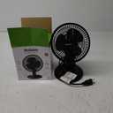 HOLMES 12" Table Fan, 75 Oscillation, 3 Speeds, 15 Adjustable Head Tilt, Ideal for Home, Bedroom or Office, Black
